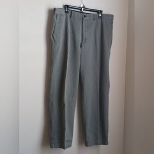 Haggar Pants Men 38 X 30 Gray Office Academia Dinner Work Church Casual Versatil